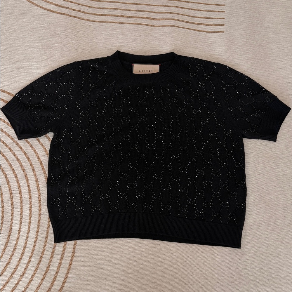 Gucci Black Patterned Sweater - image 1
